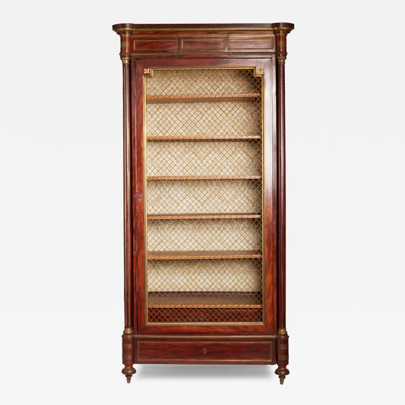 French Napoleon III Mahogany Bookcase
