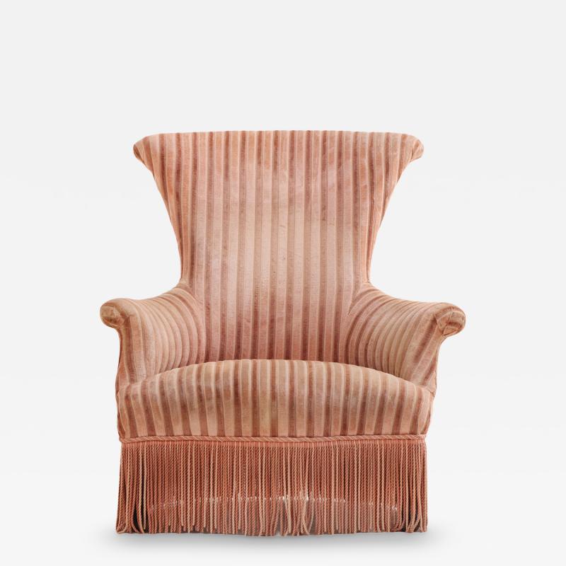French Napoleon III Walnut Armchair C 1870 
