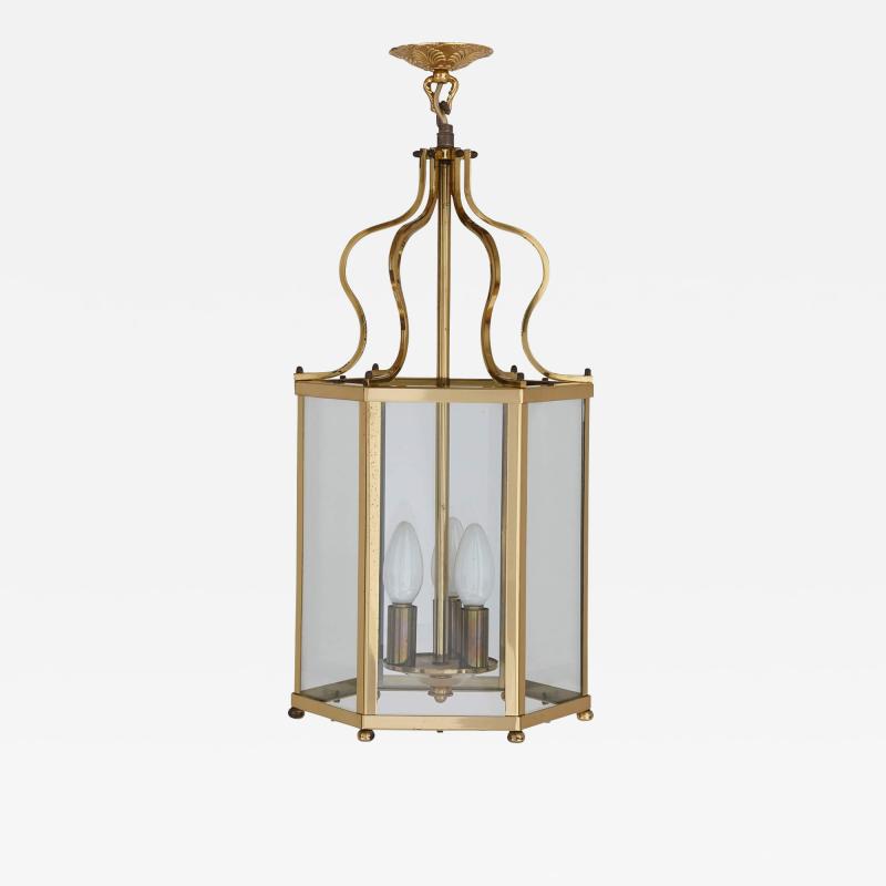 French Neoclassical style brass lantern