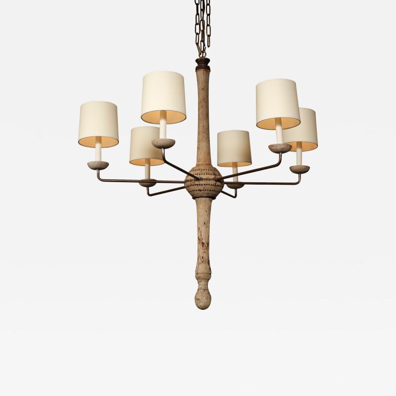 French Oak Chandelier