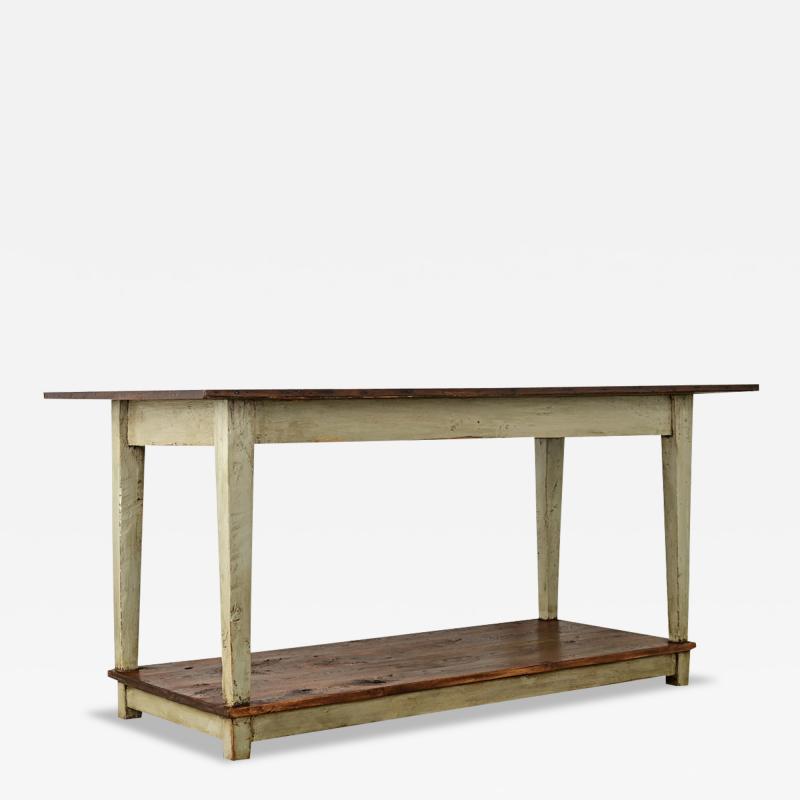 French Oak Two Tier Work Table