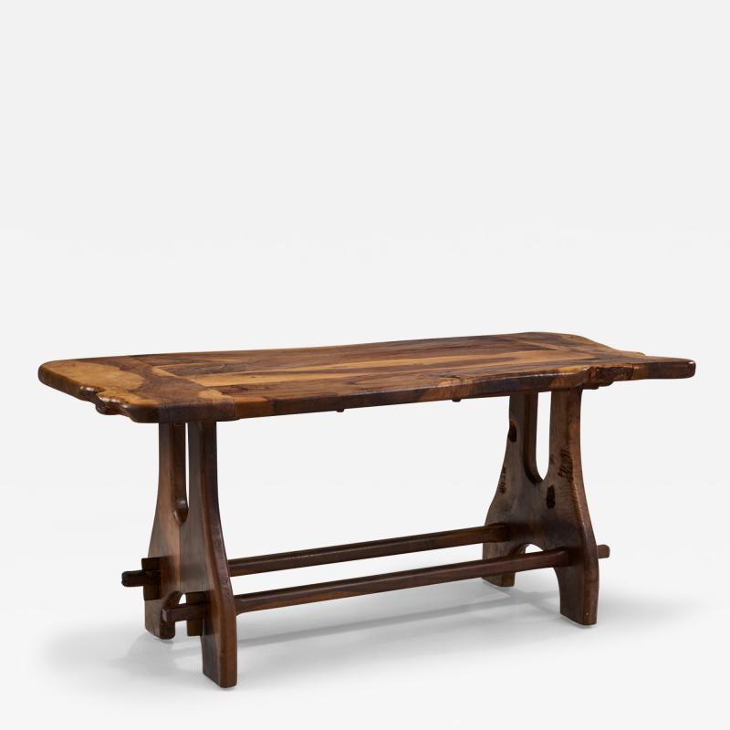 French Olive Wood Dining Table France 1970s