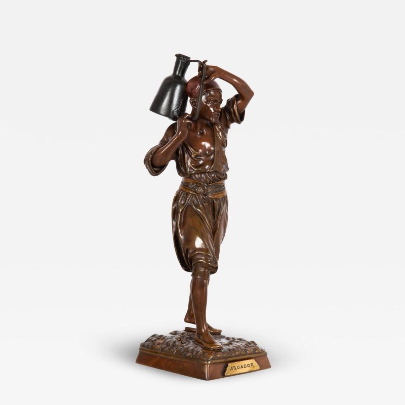 French Orientalist Sculpture Aguador Louis Hiolin