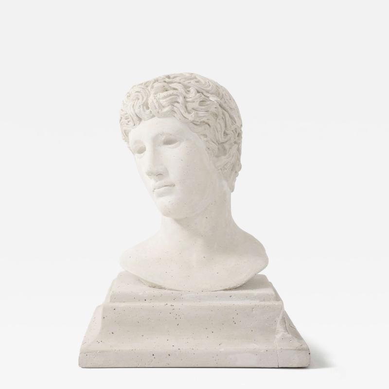 French Plaster Bust of a Classical Youth