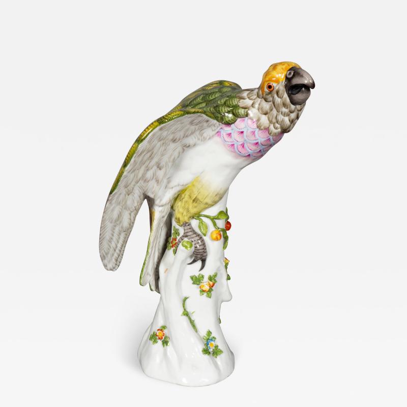 French Porcelain Figure of a Parrot
