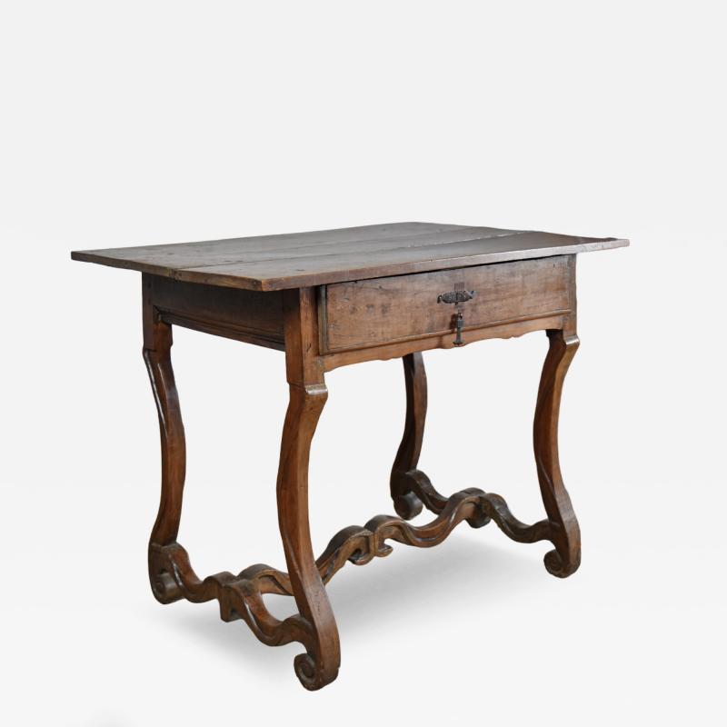 French Provincial Louis XIV Period Os de Mouton Oak Side Table