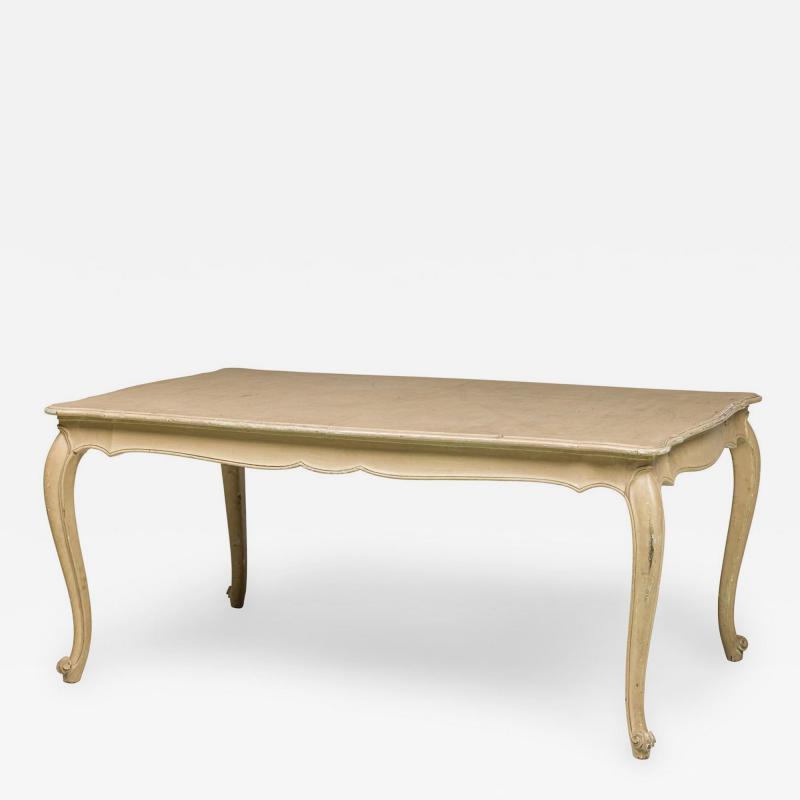 French Provincial Louis XV Painted Dining Table