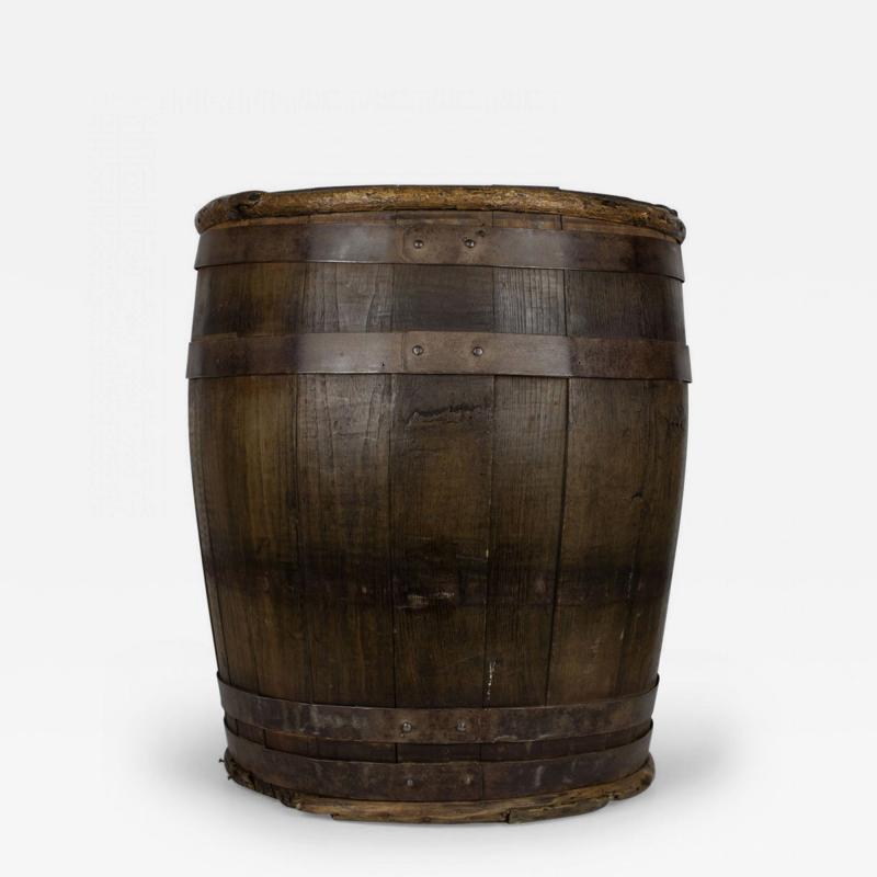 French Provincial Oak Barrel Umbrella Stand