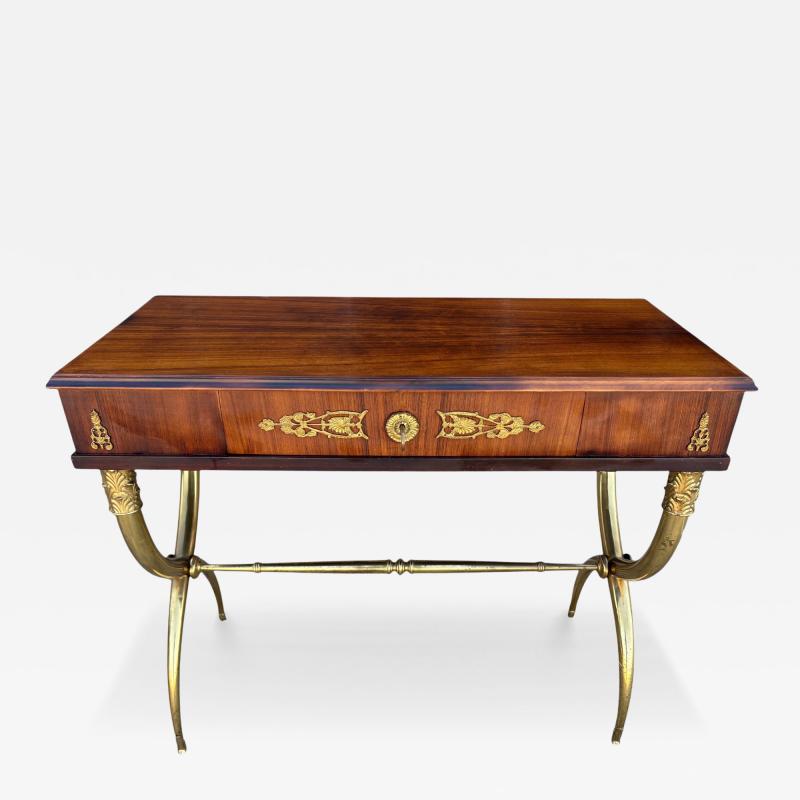 French Restauration Style Desk On Brass Base