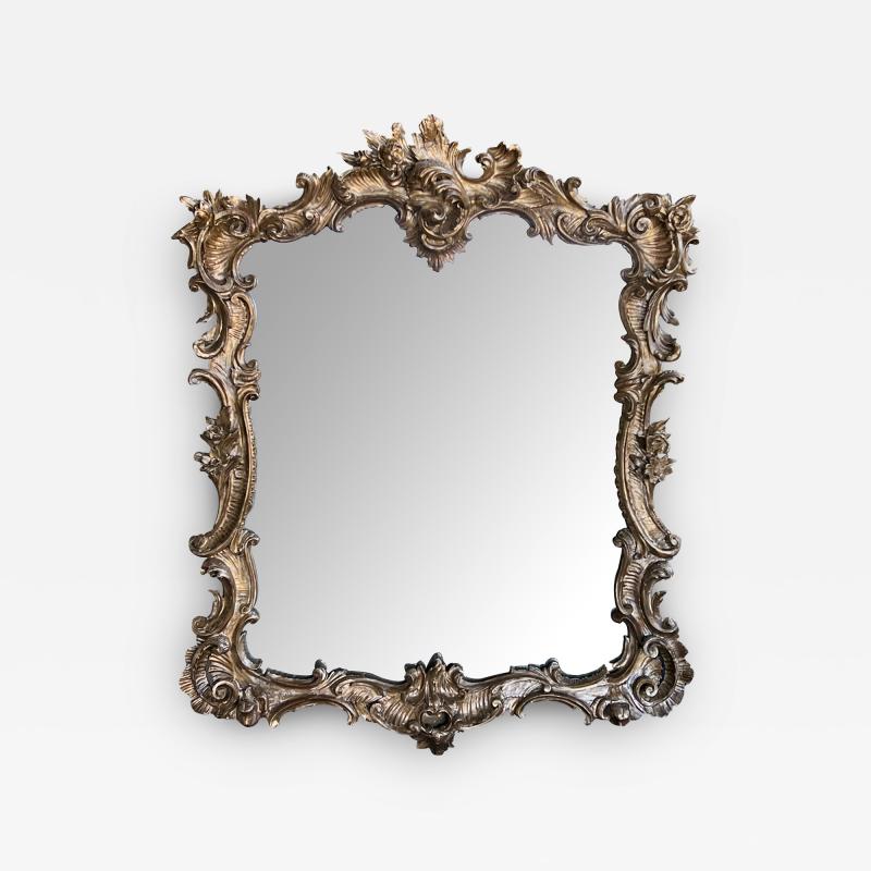 French Rococo Style Carved Giltwood Mirror