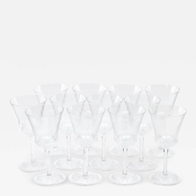 French Saint Louis Crystal Water Wine Glass Service 12 People