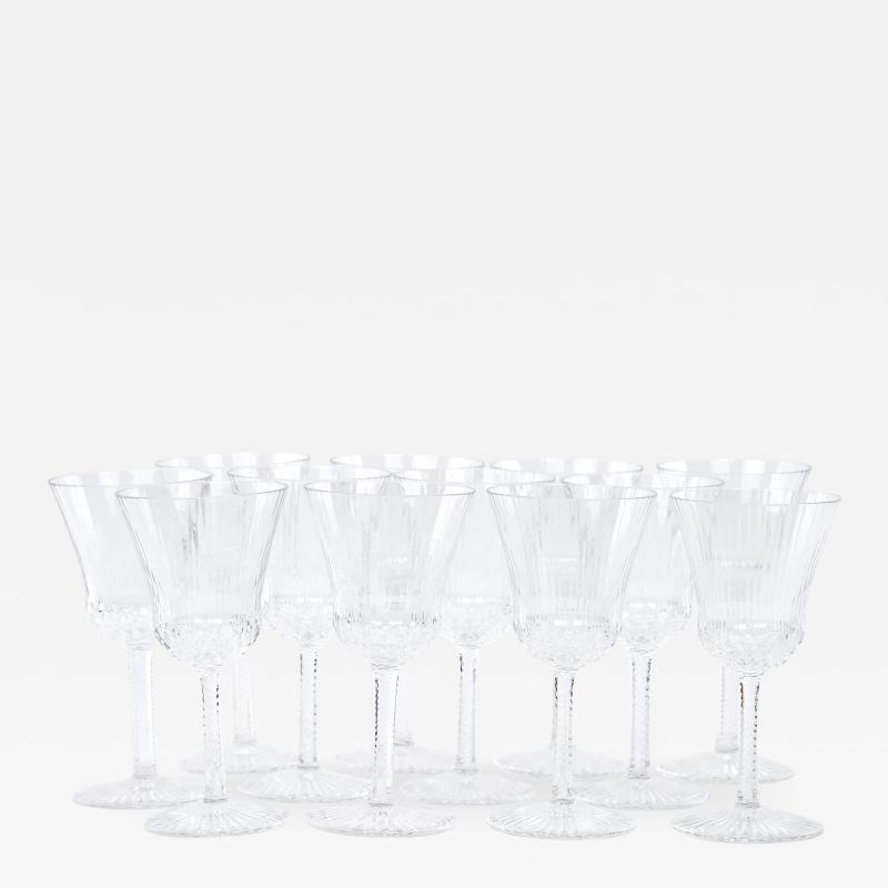 French Saint Louis Crystal Water Wine Glass Service 12 People