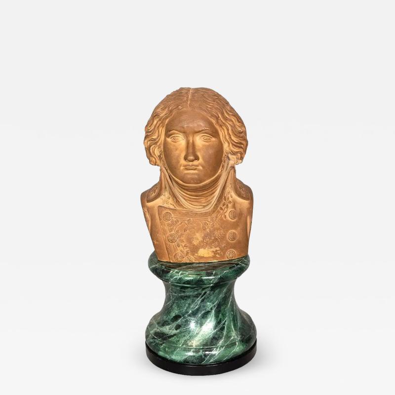 French Terracotta Bust Of An Officer