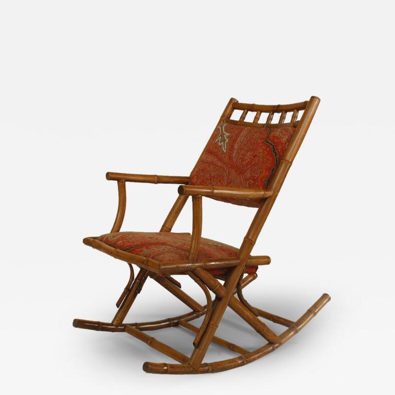French Victorian Bamboo Rocking Chair