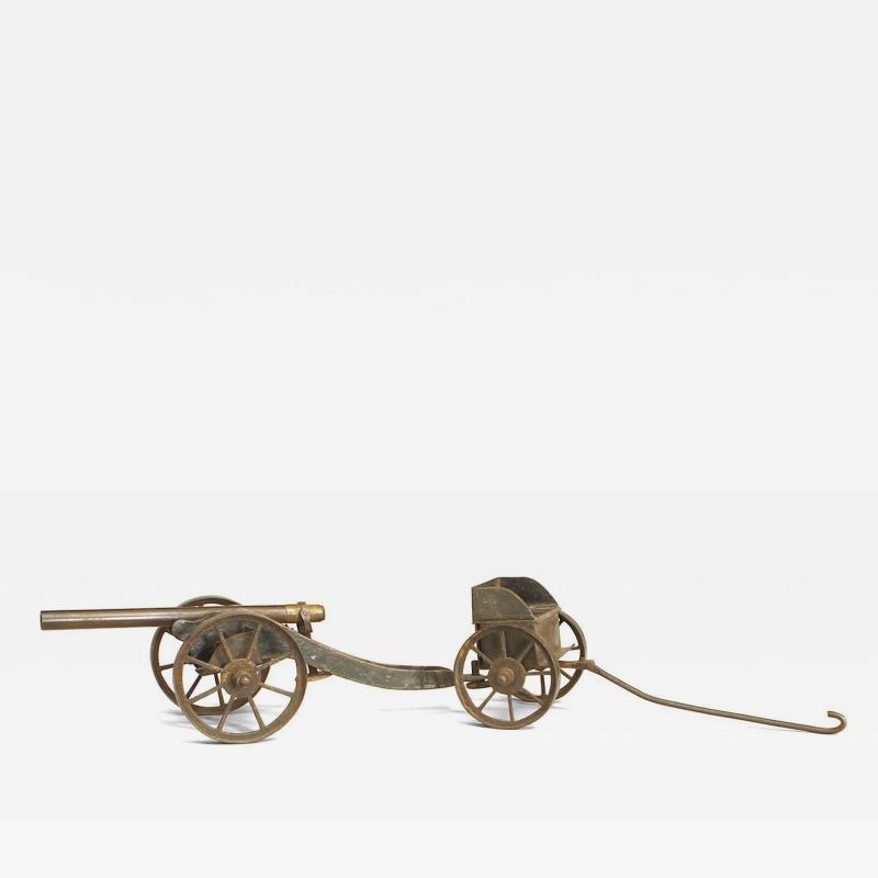 French Victorian Bronze Cannon Model