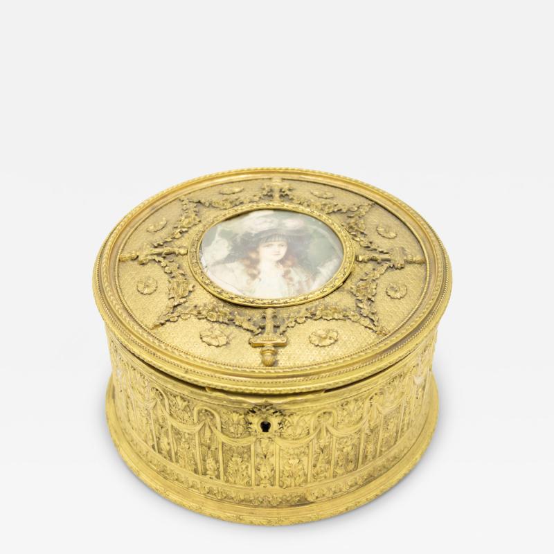 French Victorian Bronze Dore Box