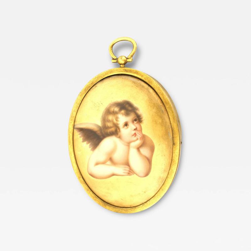 French Victorian Cupid Plaque