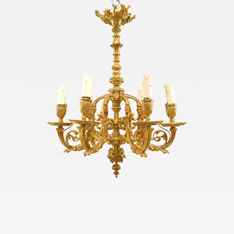 French Victorian Gilt Bronze Chandelier