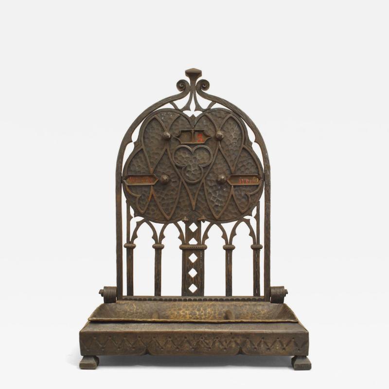 French Victorian Gothic Style Iron Letter Holder