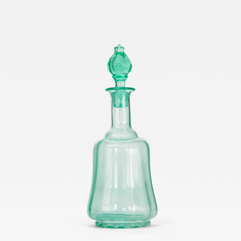 French Victorian Green Glass Decanter