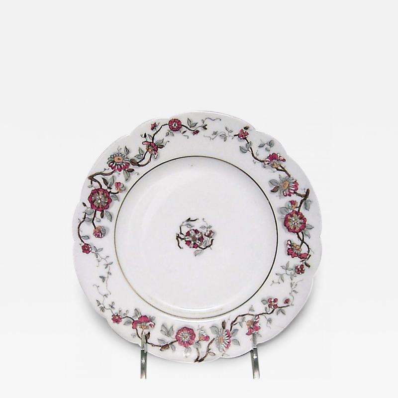 French Victorian Haviland Floral Porcelain Plates