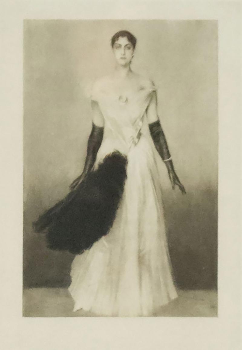 French Victorian Lady in White Portrait