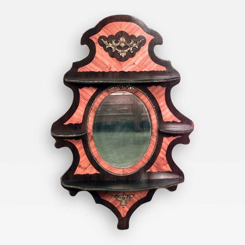French Victorian Rosewood Wall Shelf