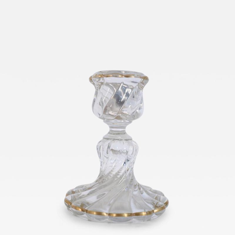 French Victorian Style Crystal Candlestick