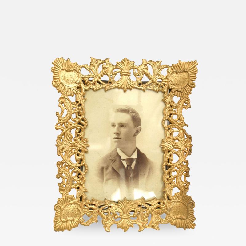 French Victorian Style Gilt Filigree Picture Frame