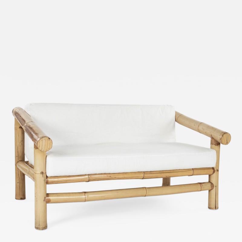 French Vintage Bamboo Sofa