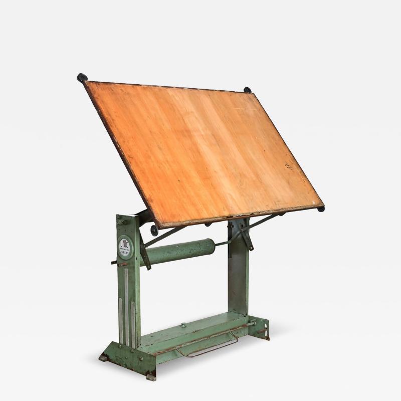 French Vintage Mid Century Architect s Drafting Desk