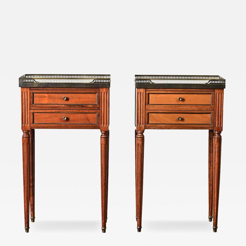 French Vintage Pair of Louis XVI Style Bedside Tables