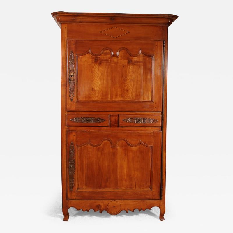 French Wardrobe In Cherry Wood 18th Century