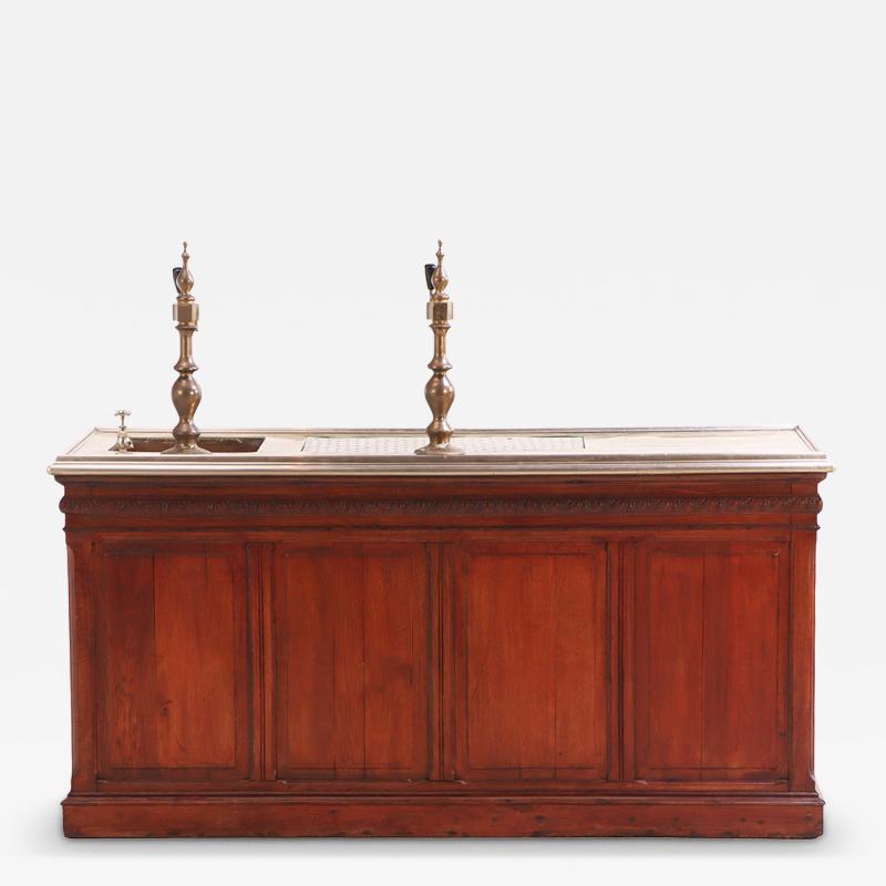 French Zinc Top Bar Counter C 1900