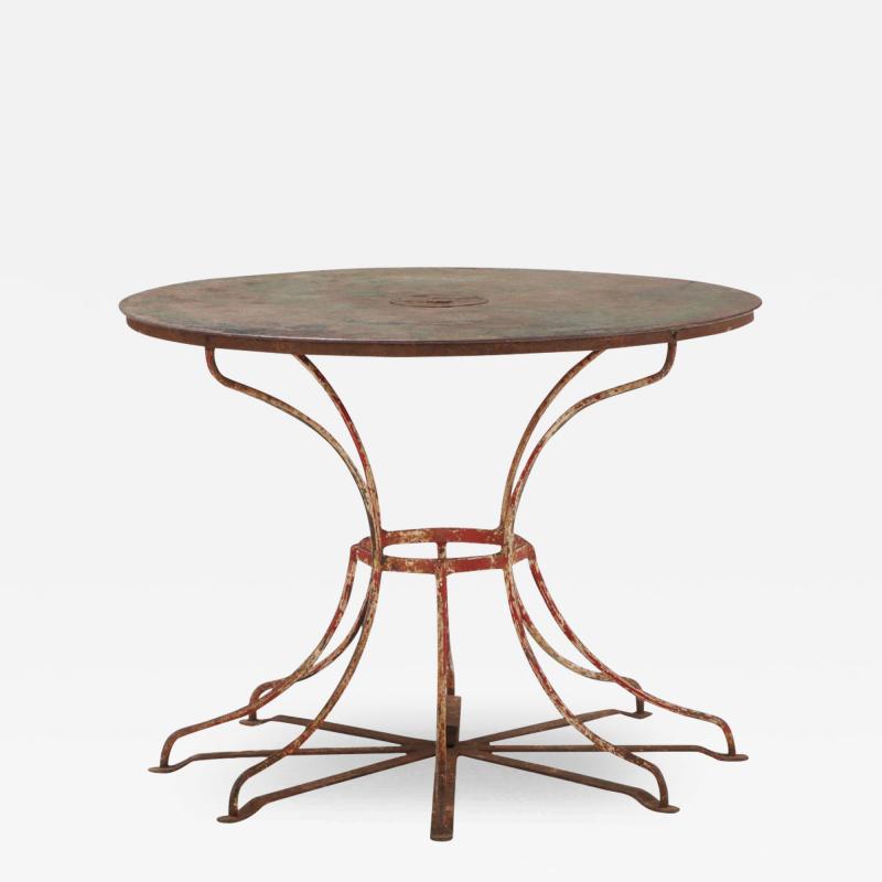 French iron octopus table C 1940 for the patio 