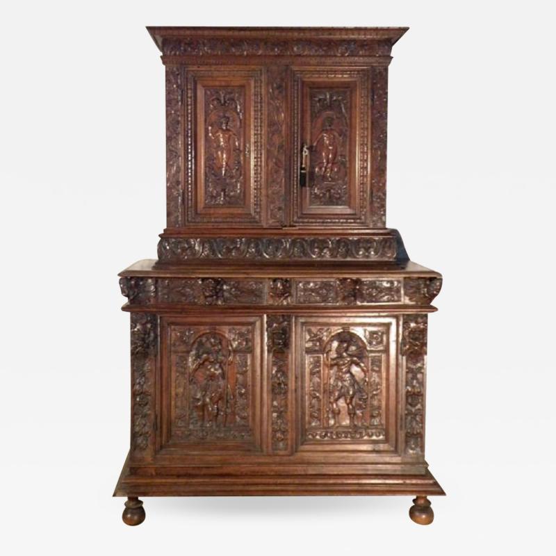 French late 16th century Renaissance Deux Corps Cabinet