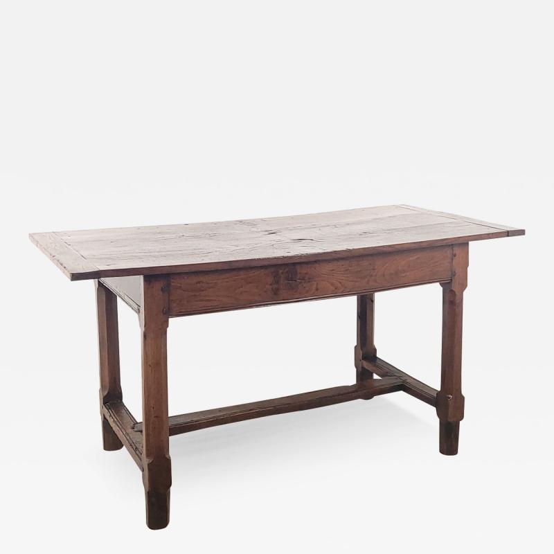 French or Italian Rustic Elm Table early 19th century