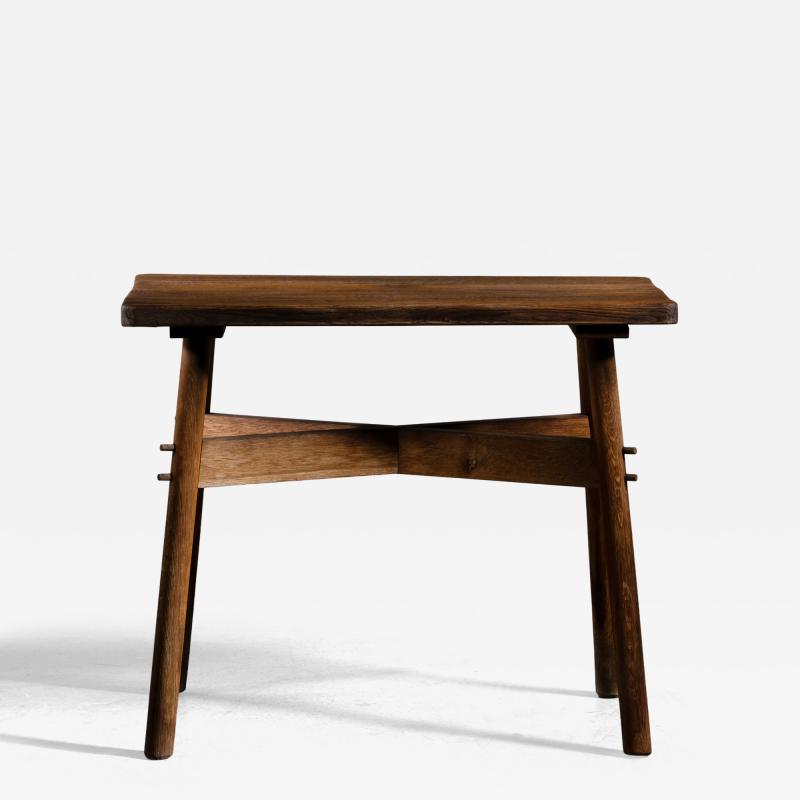 French raw wood table