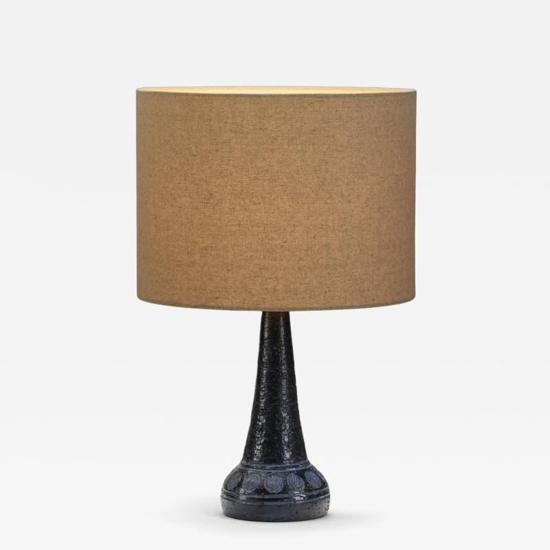Fridtjof Sejersen Glazed Chamotte Stoneware Table Lamp by Fridtjof Sejersen Denmark 1960s