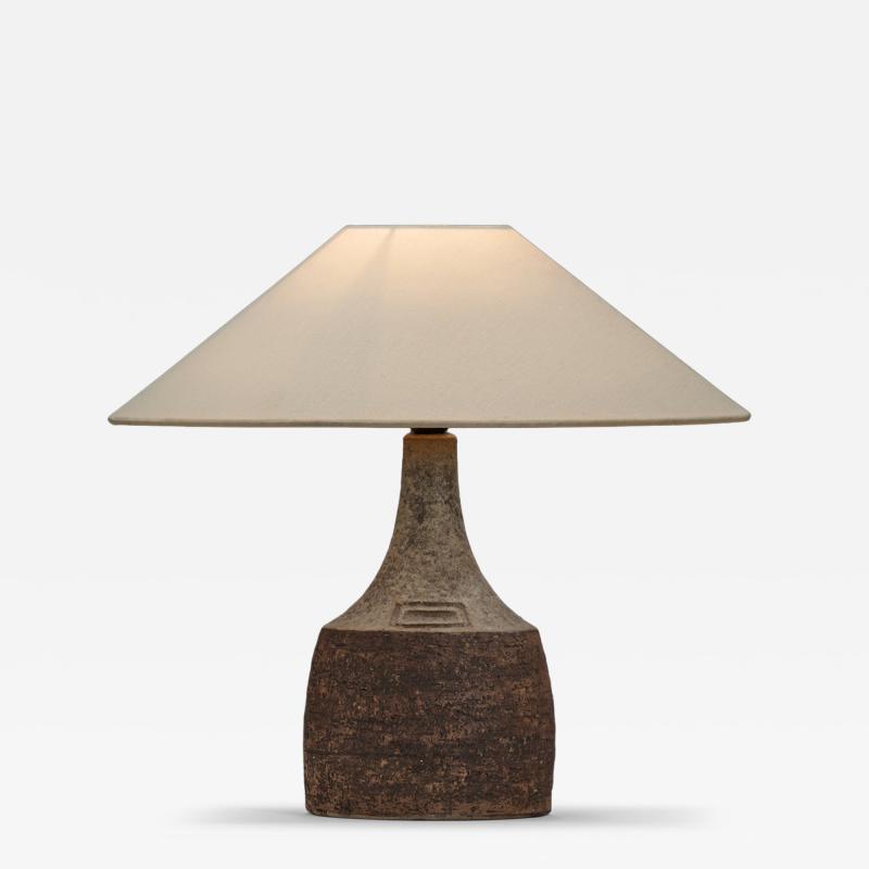 Fridtjof Sejersen Glazed Chamotte Table Lamp by Fridtjof Sejersen Denmark ca 1960s