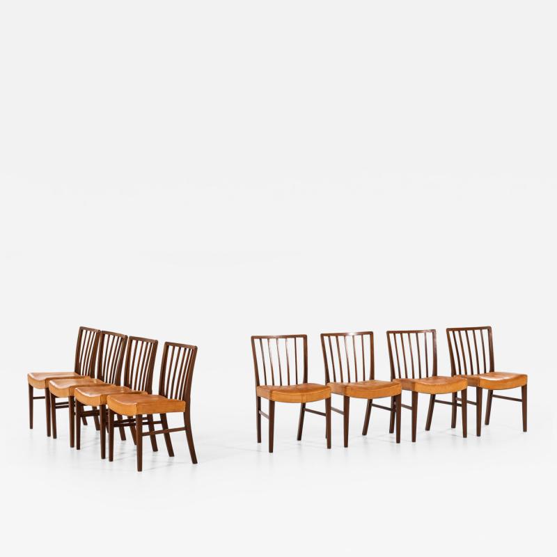 Frits Henningsen Dining Chairs Produced by Cabinetmaker Frits Henningsen