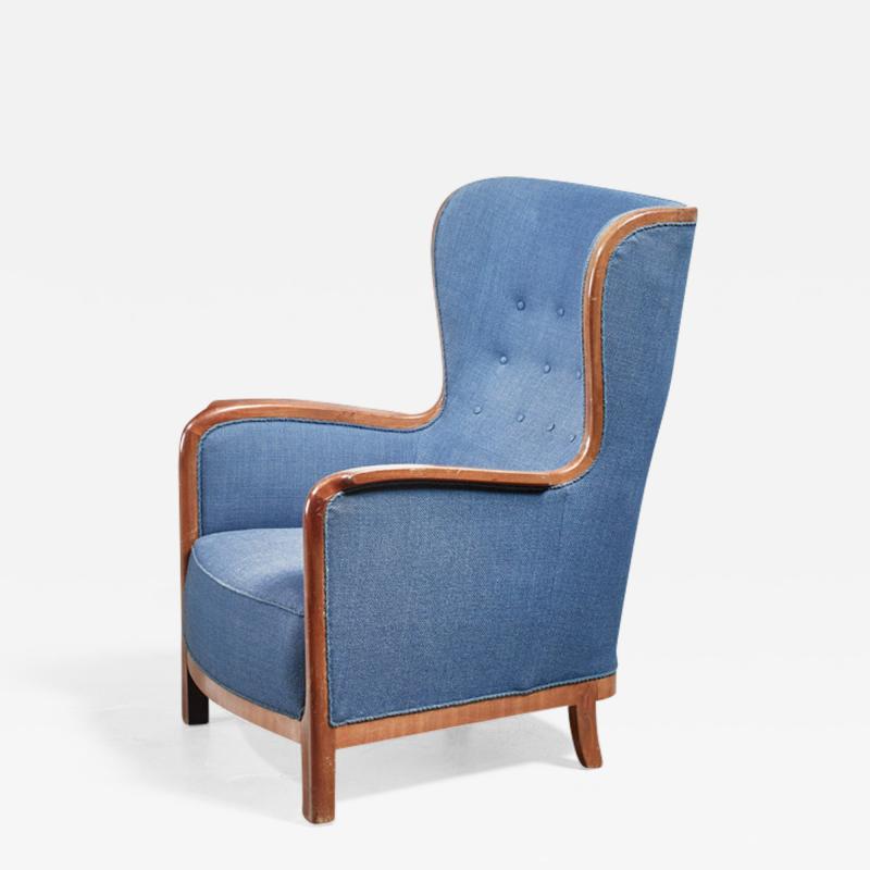 Frits Henningsen Frits Henningsen wingback chair Denmark 1940s