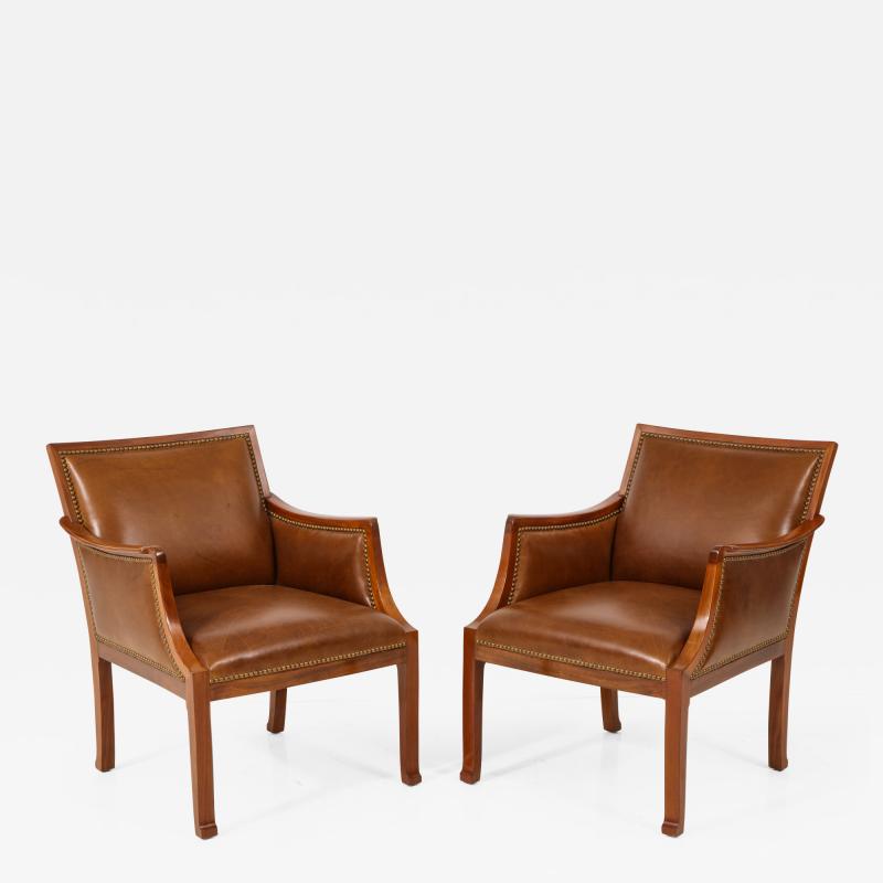 Frits Henningsen Rare Pair Frits Henningsen Armchairs Circa 1930s