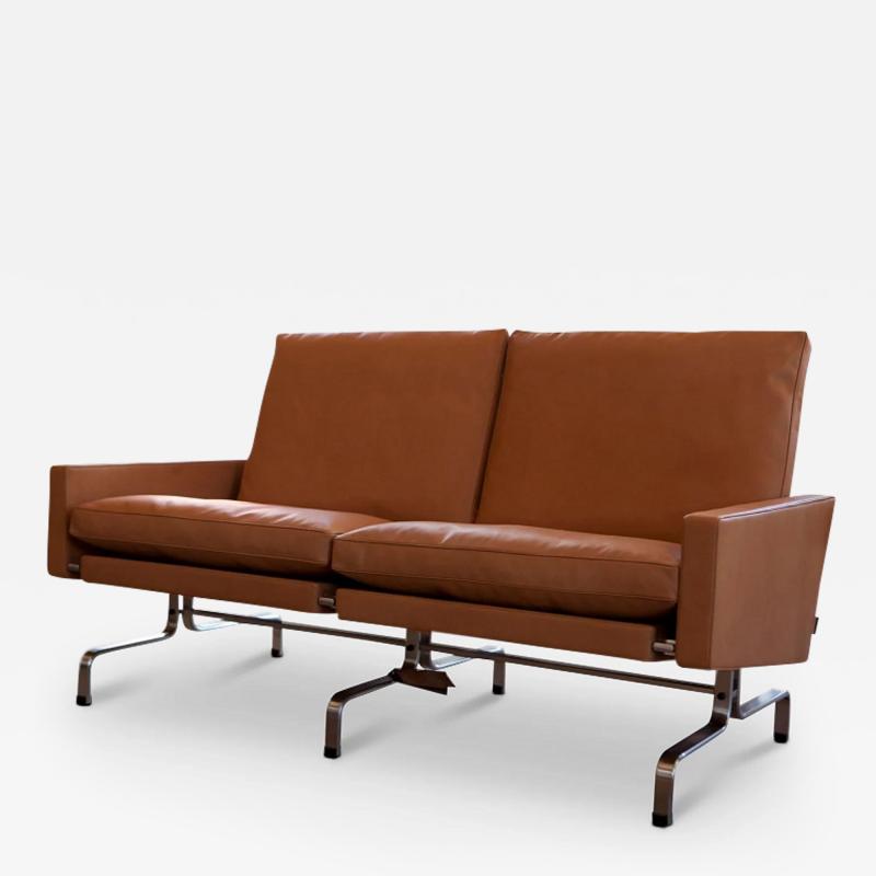 Fritz Hansen POUL KJAERHOLM PK31 TWO SEATER IN RUSTIC LEATHER