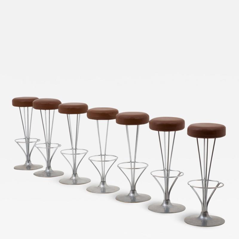 Fritz Hansen Scandinavian Midcentury Bar Stools by Piet Hein for Fritz Hansen