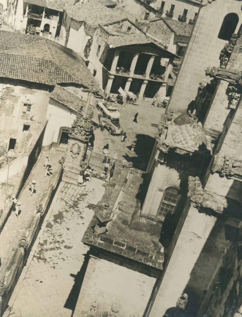 Fritz Henle Quaint Mexico Taxco Plaza from the Cathedral