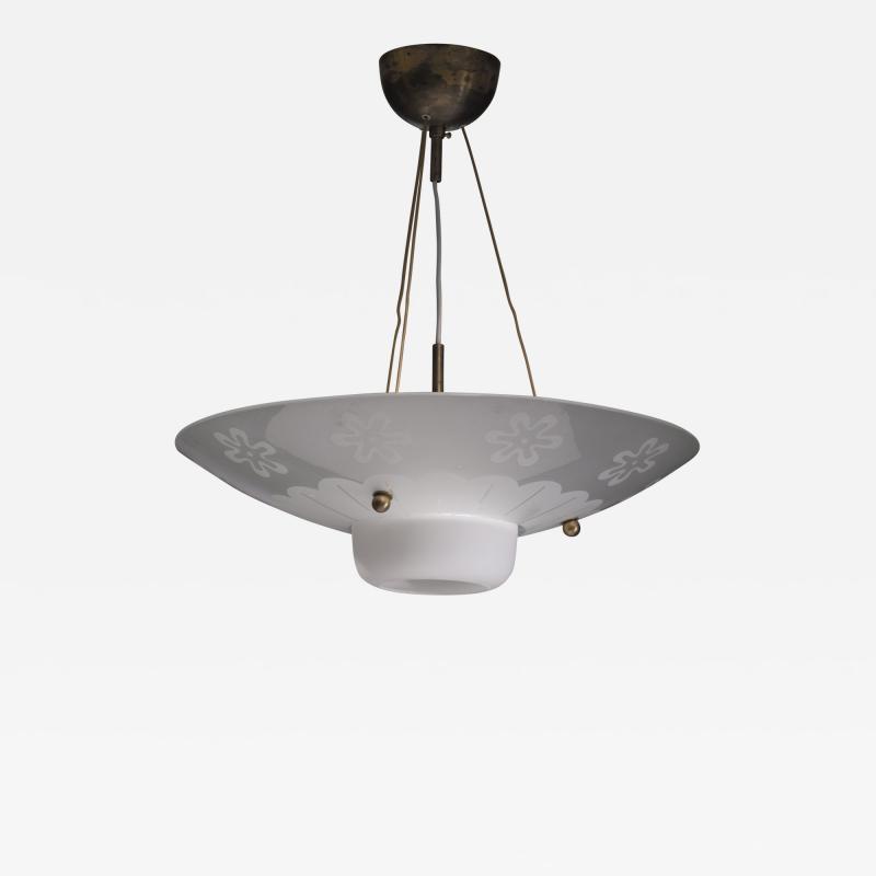 Frosted glass pendant lamp