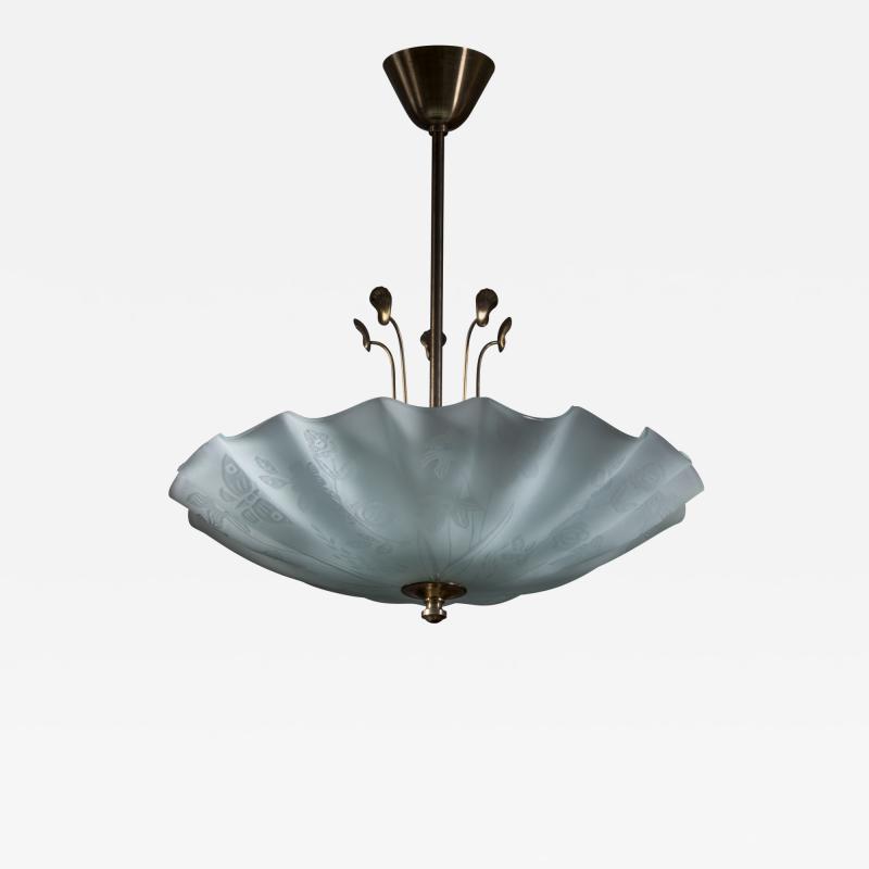 Frosted glass pendant lamp