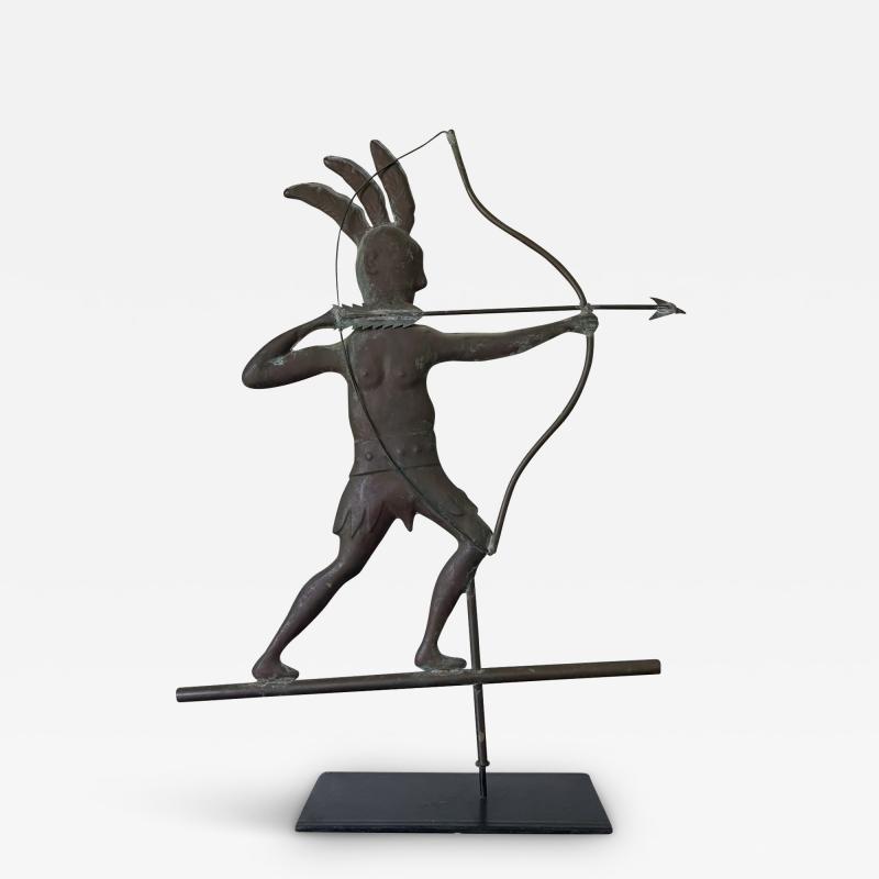 Full Body Weathervane of American Indian Warrior