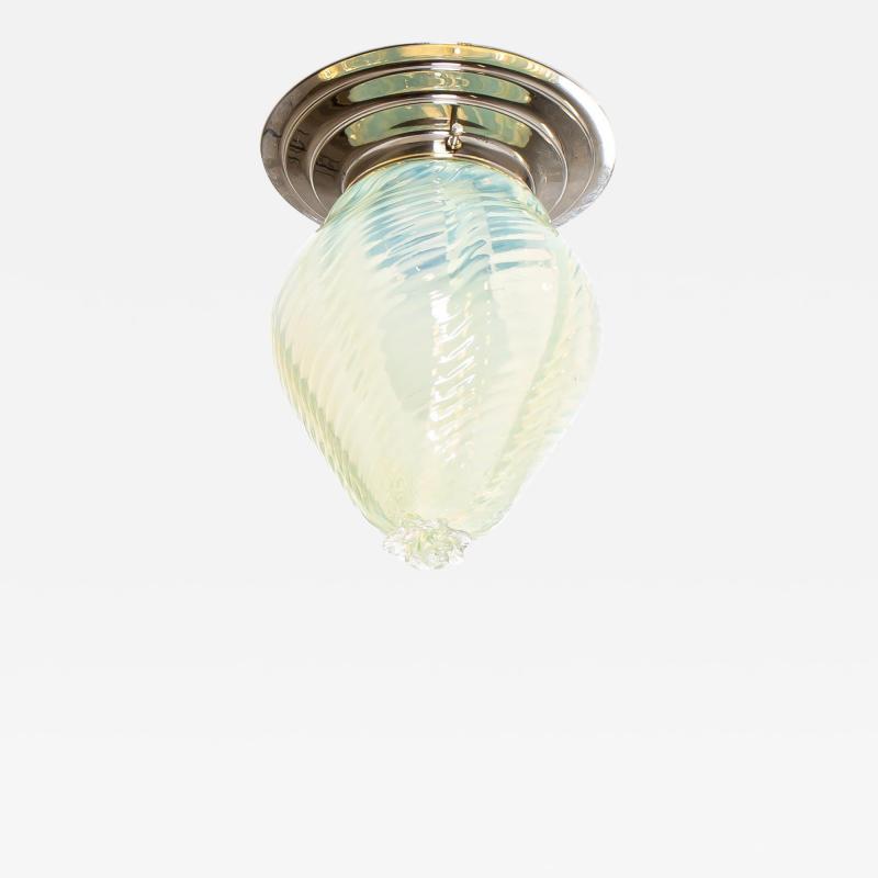 Functionalist Flush Mount Ceiling Light 1950s